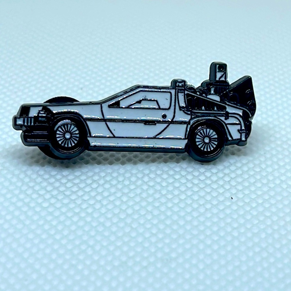 Back to the Future DeLorean look alike metal pin